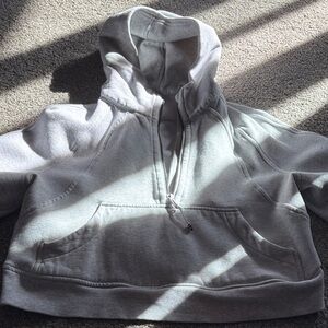 LULU QUARTER ZIP CROP SCUBA